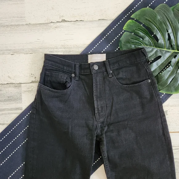 Everlane High Waist Straight Leg Jeans Black Size 26 Regular - Picture 3 of 6